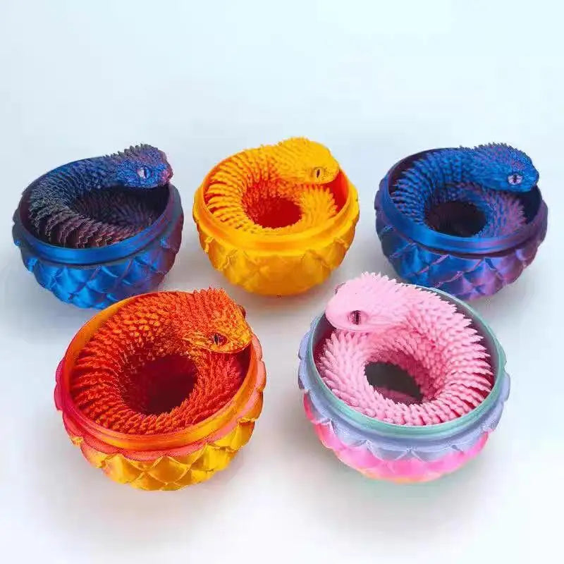 3D Printed Snake Egg Mobility Simulate Ornament Cool Funny Figurine