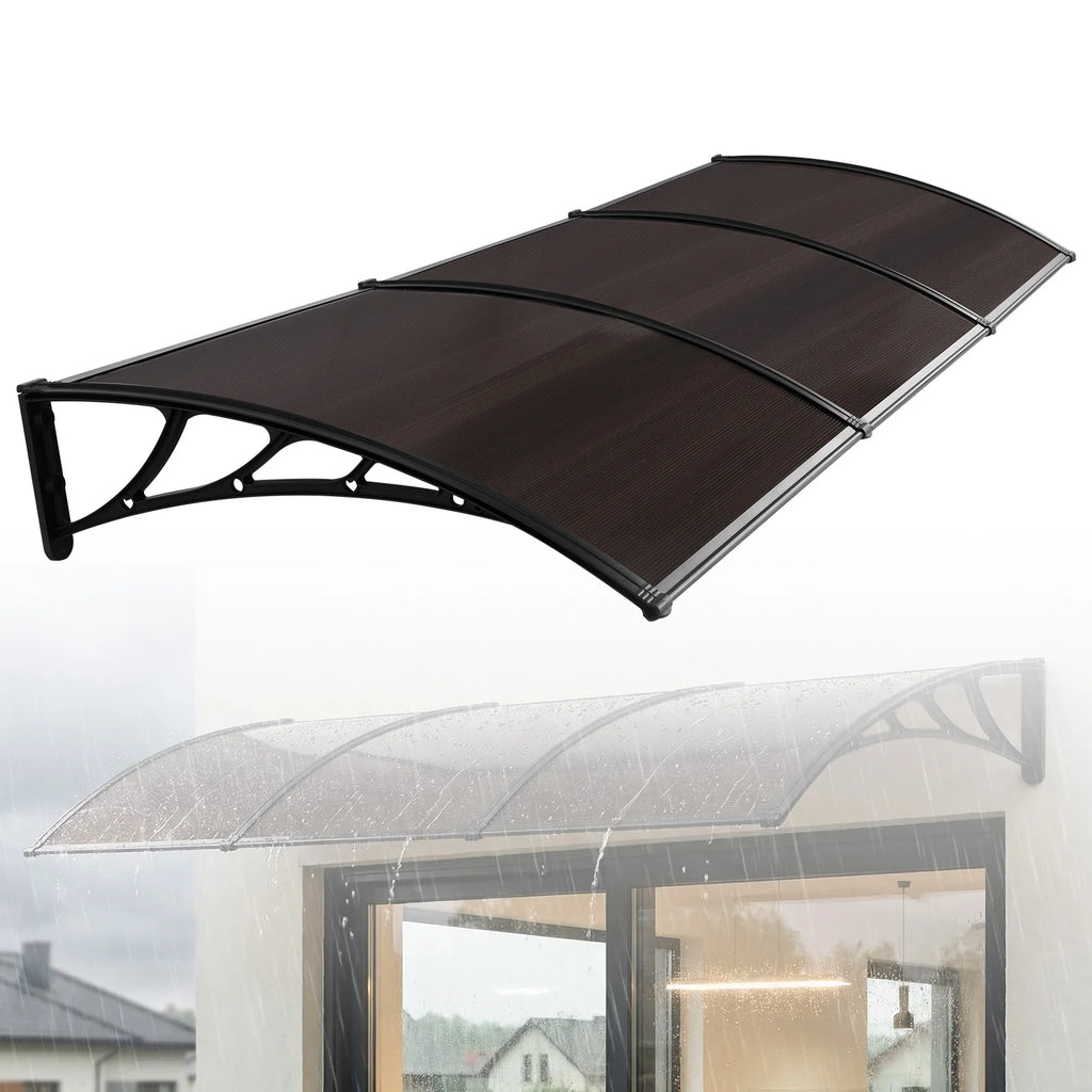 APWIKOGER 118" Porch Awning PC Canopy | UV, Rain & Snow Cover Porch Door Awning Vue