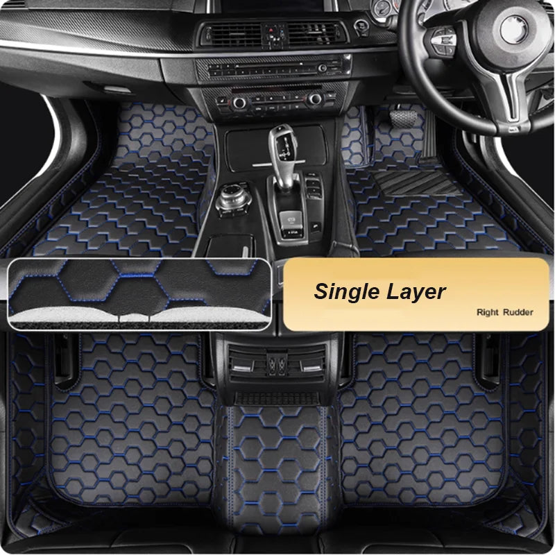 5D leather waterproof Custom Car Floor Mats For BMW I3(I01) I4(G26) I8(I12) Auto Carpets Foot Coche liners Vue