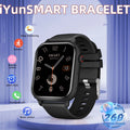 New Fashion Smartwatch with 1.83 inch Screen Wireless Call Music Player Message Push Flashlight Smart Voice for Men Women Gift Vue Black