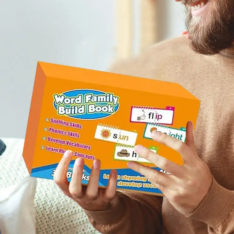 30 Read & Rhyme Flip Books – Word Family Flash Cards Set Phonics Flip Book Set Vue