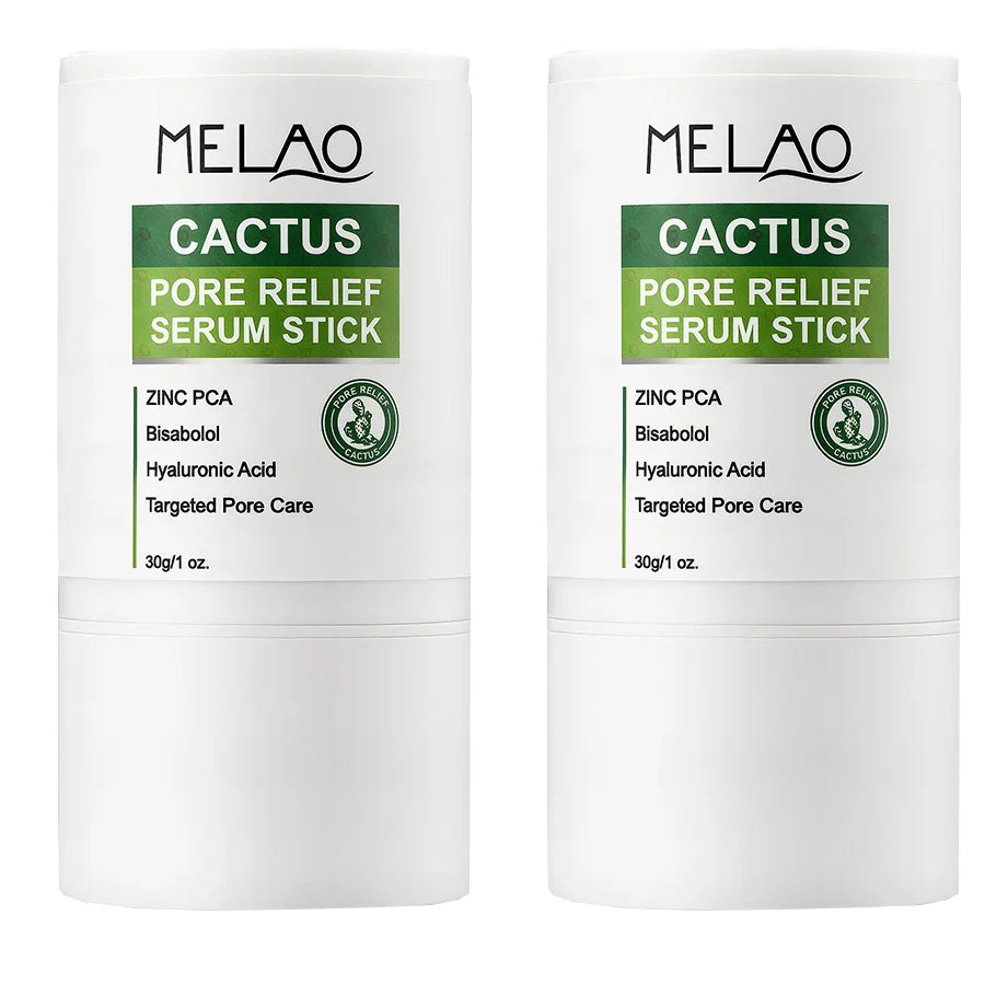 Cactus Pore Relief Multi Balm Stick Cooling & De-Puffing Face Balm for Enlarged Pores,Pore Minimizer,Smooths Texture Non-Greasy Vue 30gx2 pieces 30ml