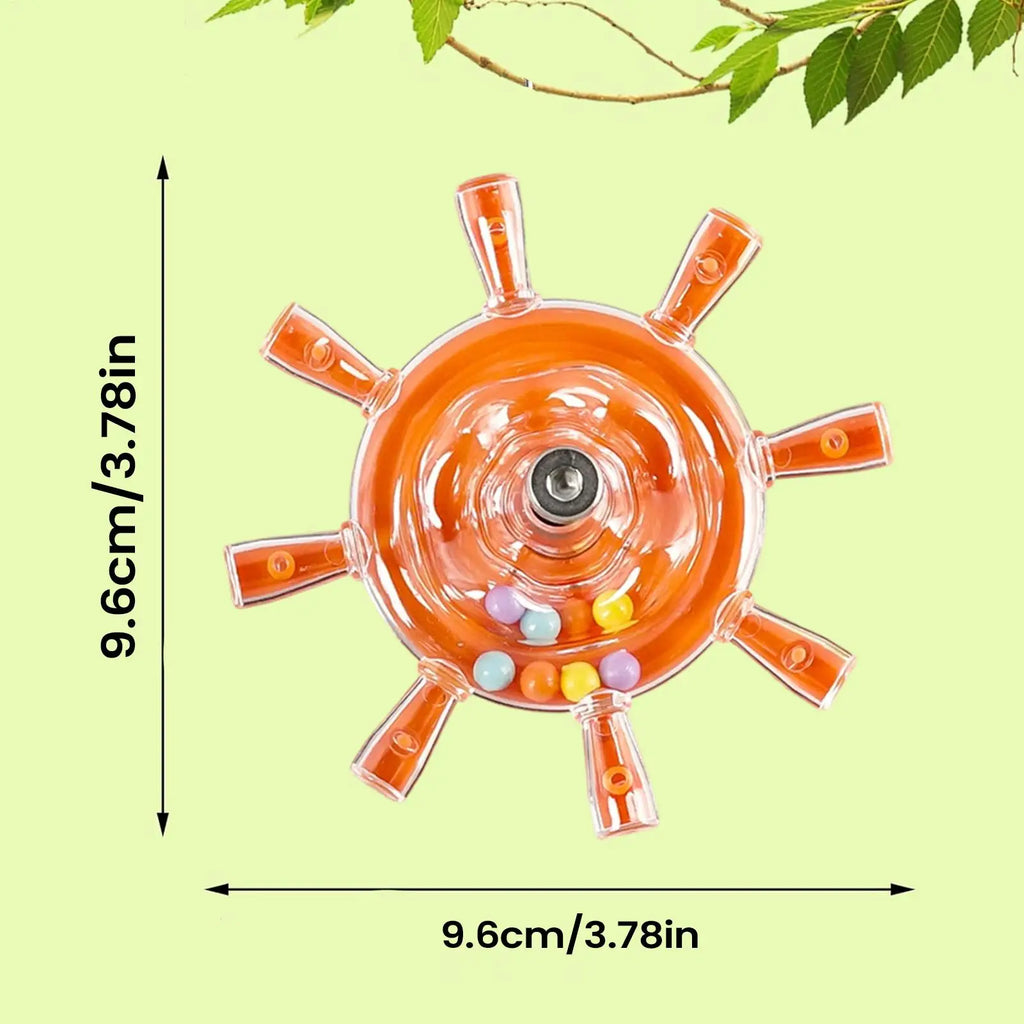 Parakeet Toys Colorful Interactive Rotating Small Wheel Rattle, Cage Parrot Spinner Toy for Cockatiels, Budgies, Conures, Parrot Vue