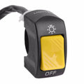 Universal Motorcycle On/Off Switch Waterproof Motorcycle Scooter Second-line Headlight Mount Handlebar Switch Moto Accessorie Vue yellow
