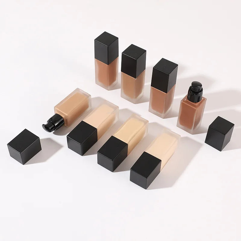 Matte Face Liquid Foundation Full Coverage Concealer Waterproof Face Makeup Base Cream Foundations Custom Logo 10pcs Vue