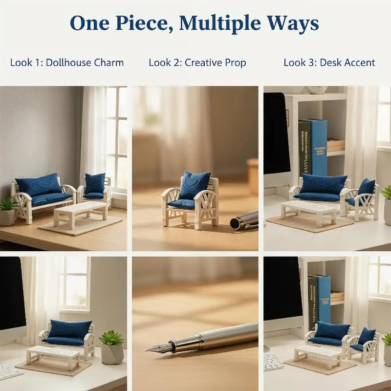 1 Set Living Room Furniture Pretend Play Toy New 1:12 Dollhouse Simulation Sofa Model Mini Small Chair Kit Vue