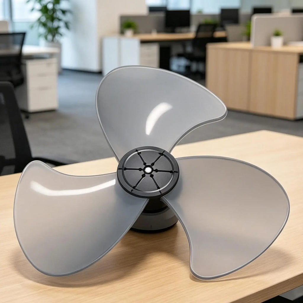 16 Inch Universal Fan Blade Replacement Electric Fan Leaves with Nut Cover 3 blades for Desk Office Dorm Home Indoor Use Vue