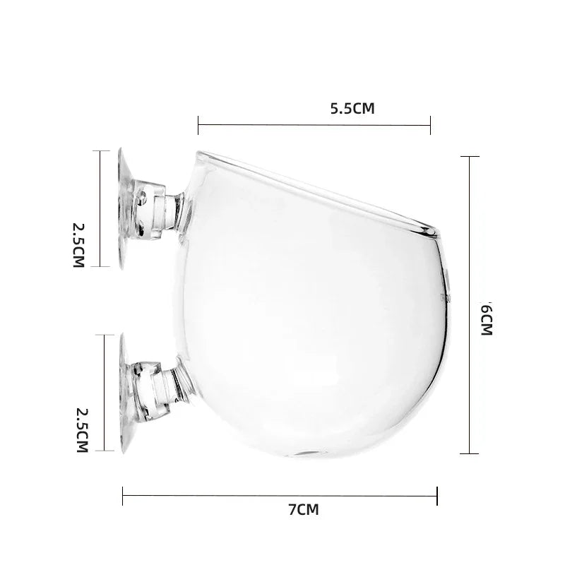 Aquarium Crystal Glass Cultivation Fish Tank Pot Water Potted Aquatic Planting Cylinder Cup Aquarium Hanging Plant decor acuario Vue