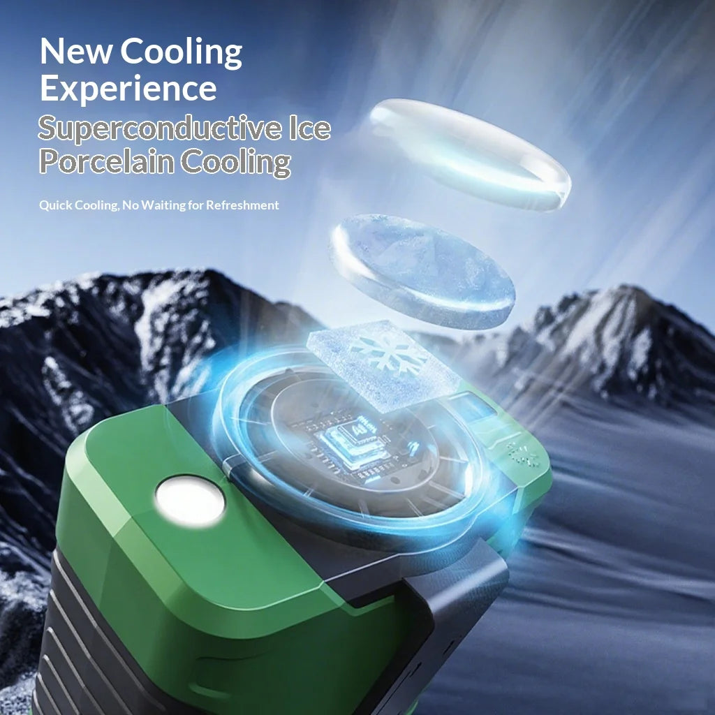 8000mAh Waist Clip Fan 199 Wind Speeds Refrigeration Hanging Neck Vue