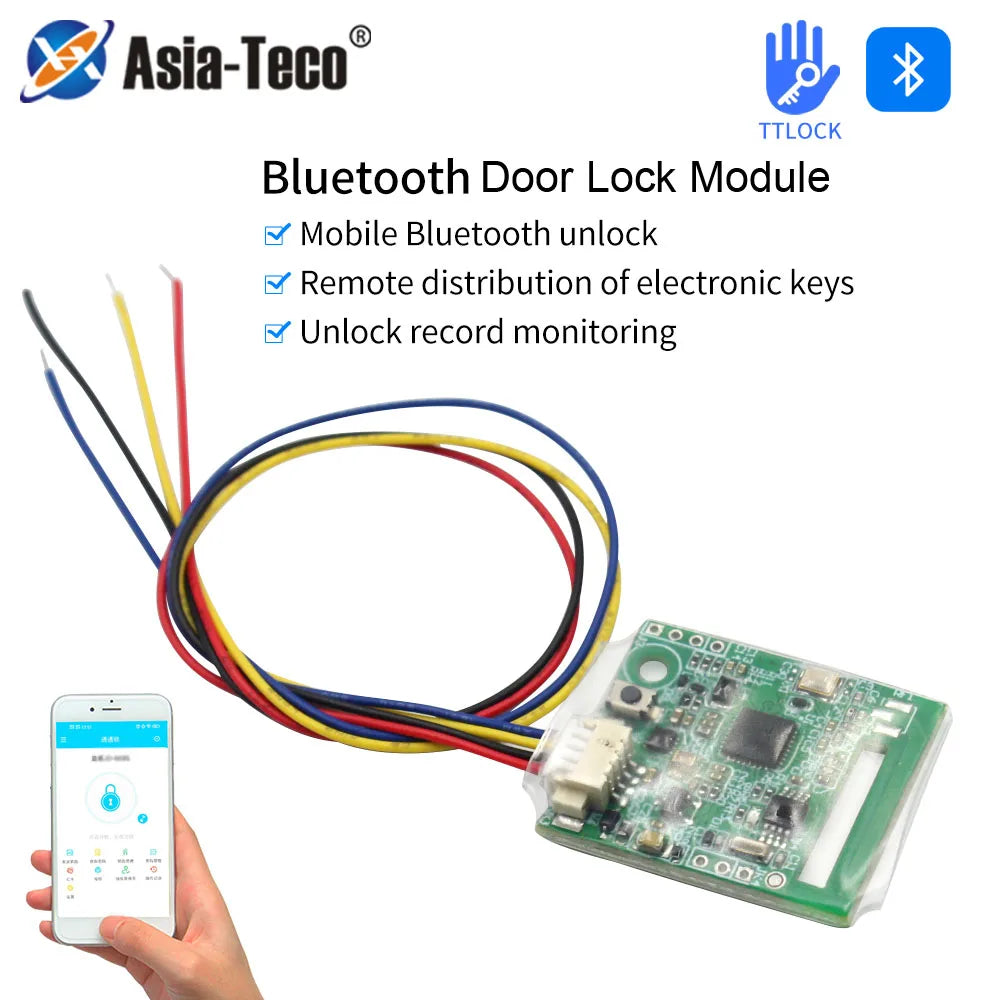4.5-10V BLE5.0 Smart Switch Electronic Lock Module for TTLOCK APP Work with Gateway G2 for Alexa/Google Home Smart Switch Module Vue