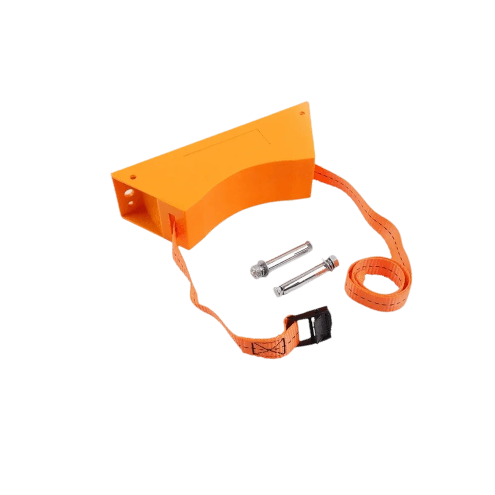 Durable ABS Propane Tank Holder Heavy Duty Safety Belt Supported Wall Mounted Bracket Stable Secure Mounting Vue Orange 8 inch
