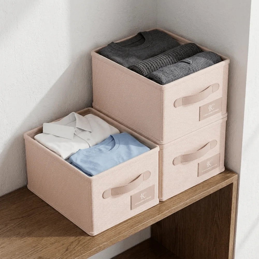 Folding Clothes Storage Box Space Saving Large Capacity Jeans Storage Box Waterproof Sweater Storage Cabinets Home Use Vue