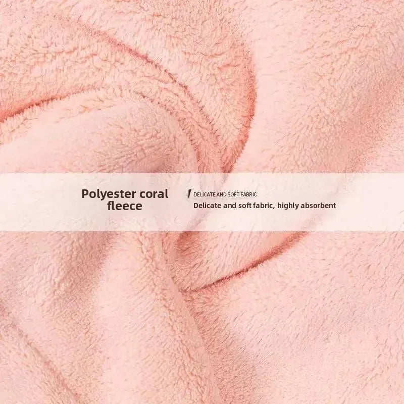 1-10PCS Coral Fleece Hair Turban Quick Dry Absorbent Shower Cap for Long Hair Women Adult Dorm Soft Lightweight Super Absorbent Vue