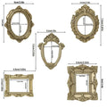 9/5pcs Retro Mini Picture Frames Gold Antique Photography Decor Wall lace photo frame for Photography Props DIY Jewelry display Vue 5pcs