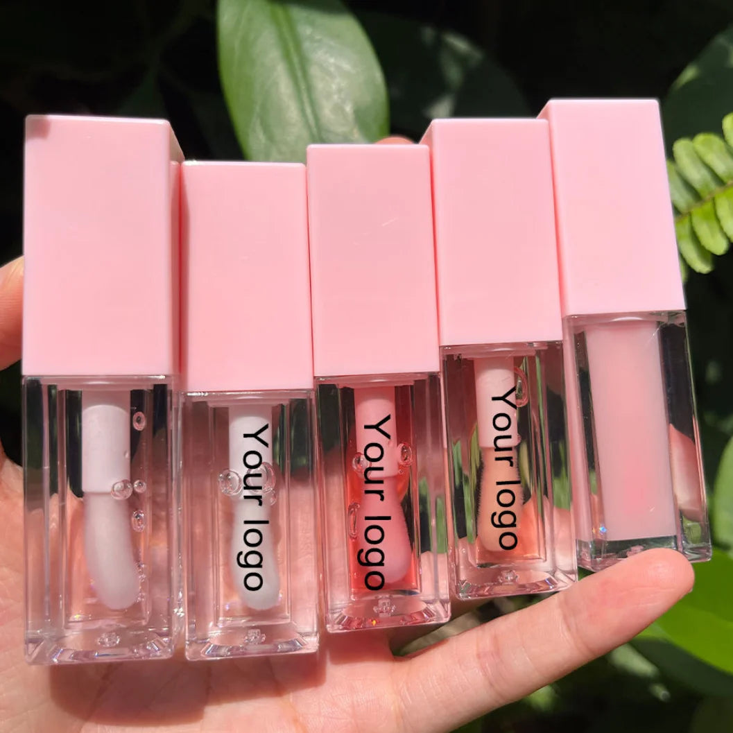 Square Lip Gloss Tube 5ml Empty Tubes Custom logo Liquid Blush Bottle With Paper Box Packaging Wholesale Bulk 30pcs Vue