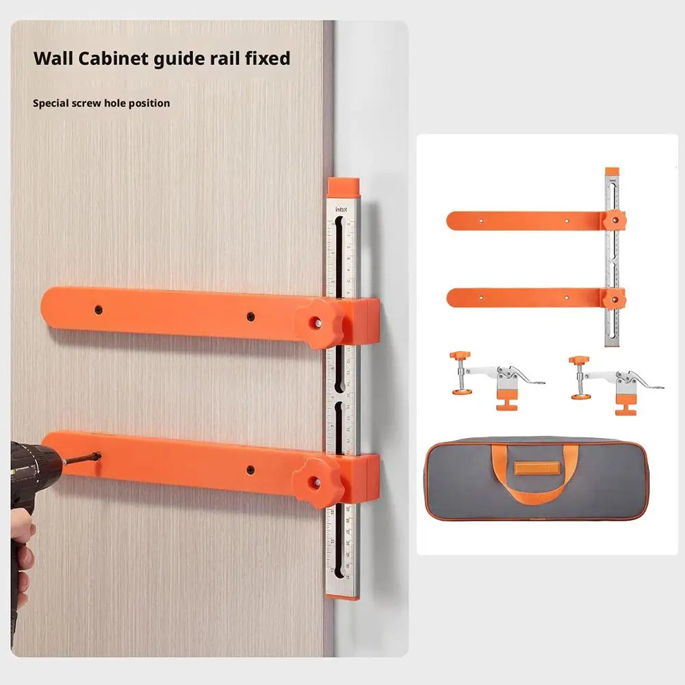 Drawer Slide Installation Jig Kit, Drawer Slide Tool, Precision Cabinet Hardware Jig, Shelf Pin Jig Hinge Jig for Cabinets E0Z9 Vue