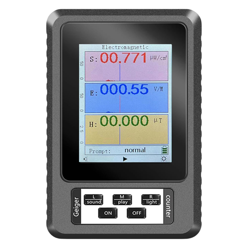 ATUOTIN EMF Meter – Portable Electromagnetic Field Detector EMF Meter Vue Black China Mainland