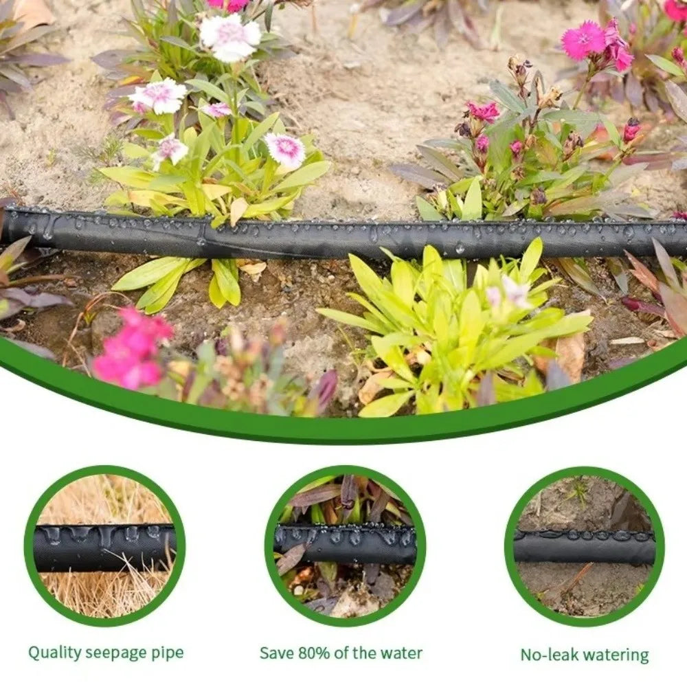 Thickened Flat Porous Seeping Hose Uniform Infiltration Efficient Micro Drip Irrigation Water-saving Drip Irrigation Tape Vue