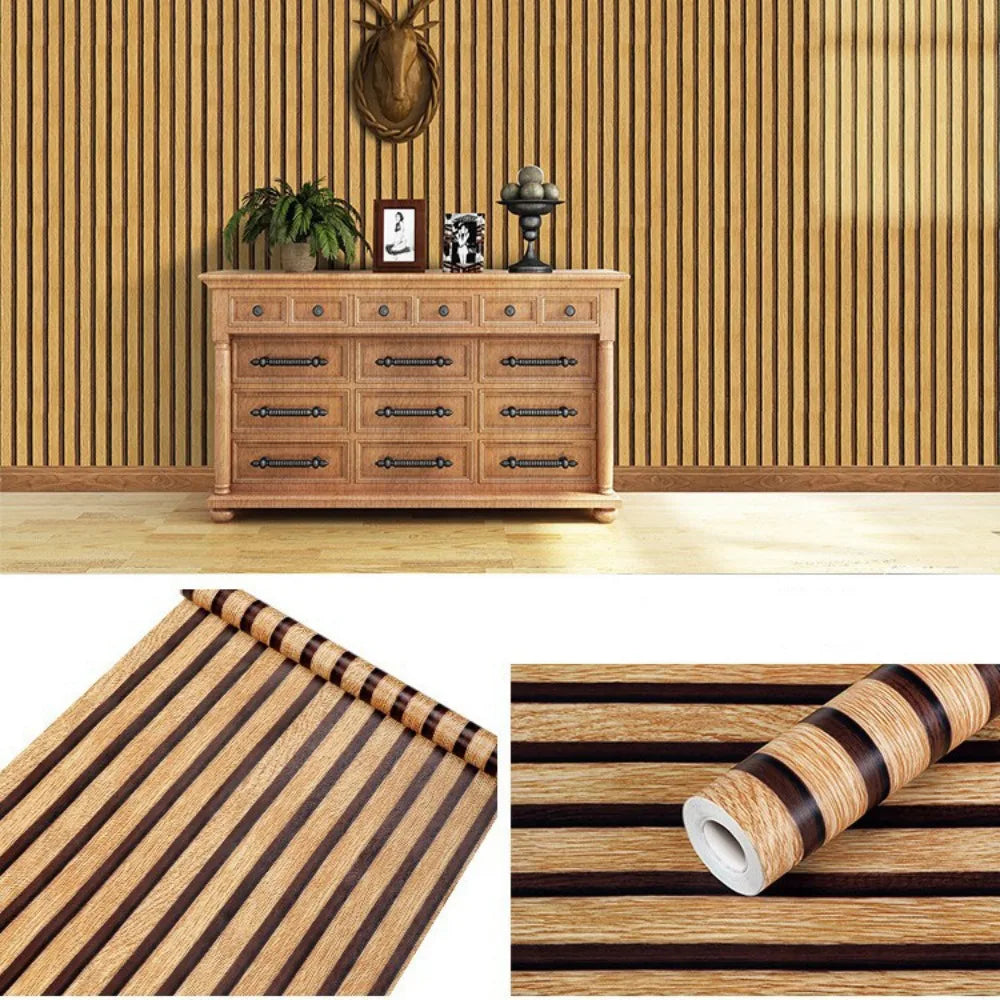 Waterproof Wall Stickers 45cm Width Moisture-proof Foam Wall Stickers 10m Length Peel and Stick PVC Wall Sticker Home Decoration Vue Style 4 45cm-17.72in--10m
