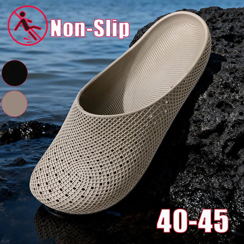 Slip on Work Clogs for Men Summer Breathable Anti Slip Kitchen Safety Shoes Lightweight Indoor Outdoor Garden Sandals Vue