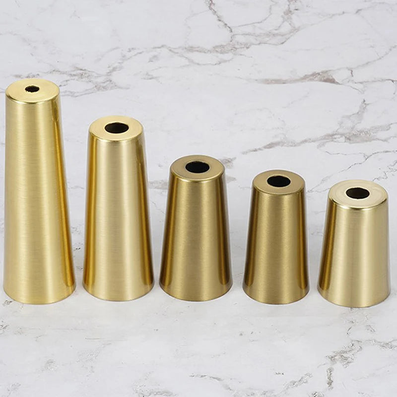 Safety Mat Bottom Safe Pad Furniture Iron Foot Cover Copper Tip Brushed Brass Table Chair Cylinder/Conical Cap Protector Bottom Vue
