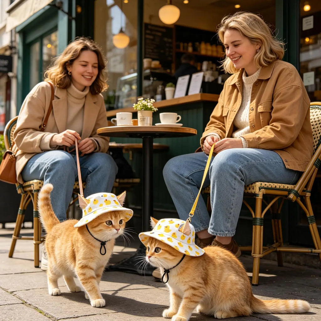 Dog Sun Hat Adjustable Duck Ear Holes Cat Bucket Visor for Small Medium Large Puppy Kitten Beach Summer Outdoor Walking Hiking Vue