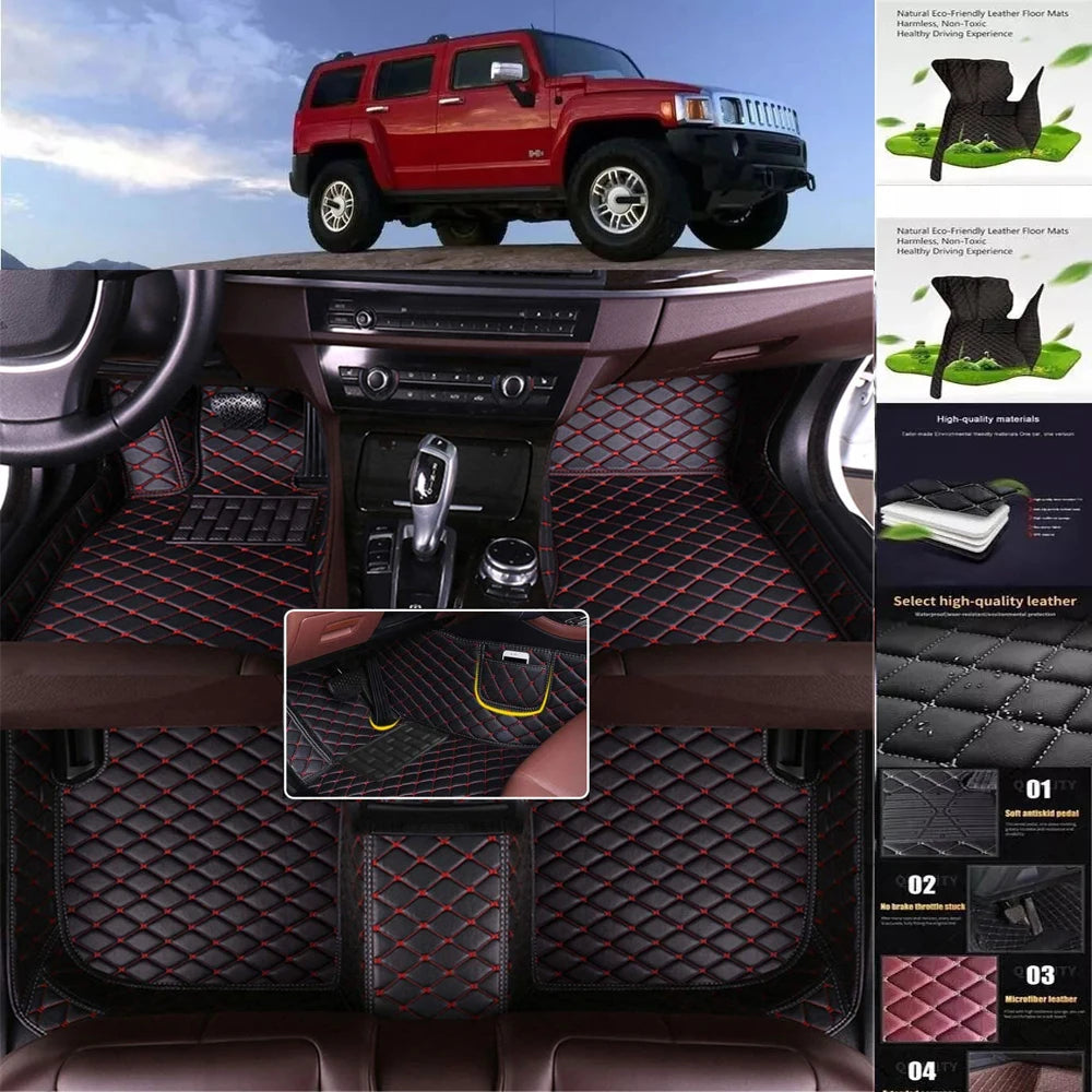 For Ssangyong Kyron Auto Leather Waterproof Custom Car Floor Mats Carpets Foot Coche Accessorie Floor Liner Vue