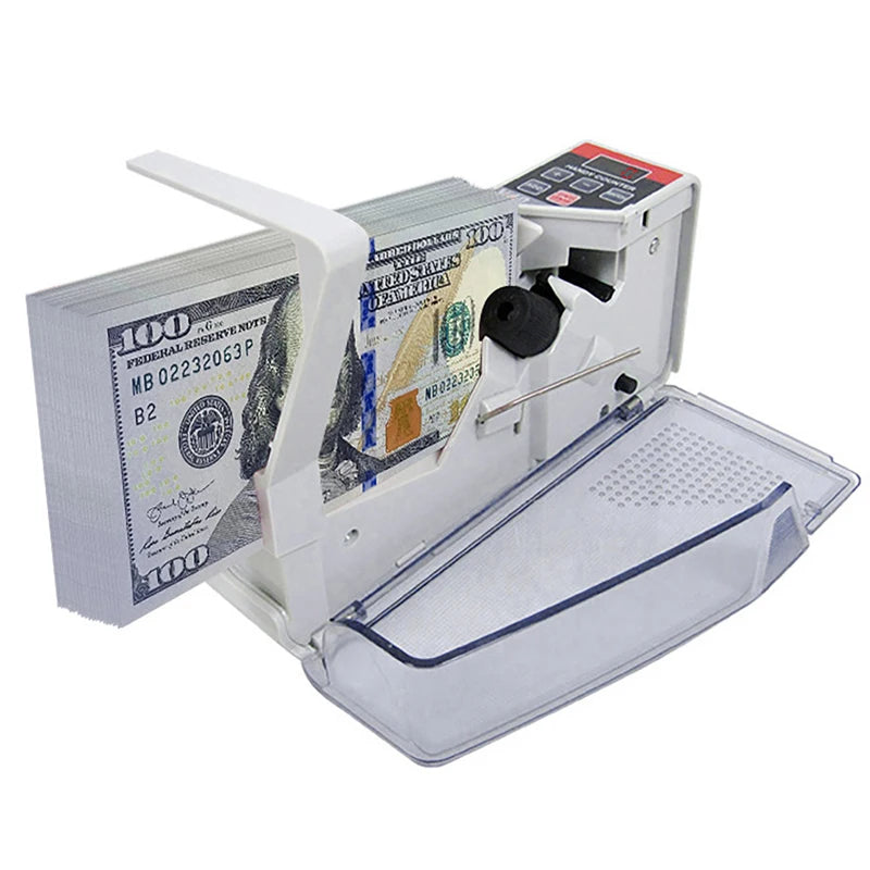 Portable Mini Handy Money Counter Worldwide Bill Cash Banknote Note Currency Counting Machine with LED Display Financial Vue