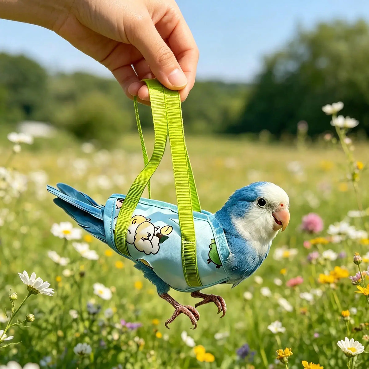 Portable Bird Carrier Parrot Sling Tote Travel for Cockatiel Conure Hiking Outdoor Walks Pet Moving Day Trips Grooming Transport Vue