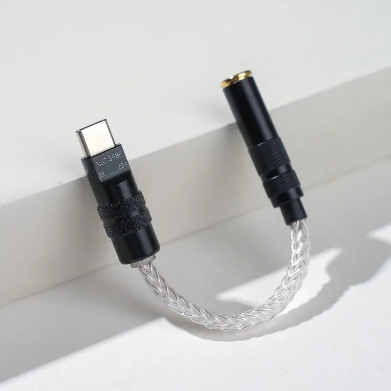 USB-C to 3.5mm DAC Amp Adapter – ALC5686 Audio Decoder Cable DAC Audio Adapter Vue