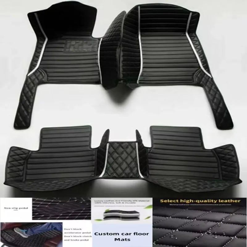 5D leather waterproof Custom Car Floor Mats For Ford Focus MK3 2012-2018 Years Auto Carpets Foot Coche Accessorie liners Vue