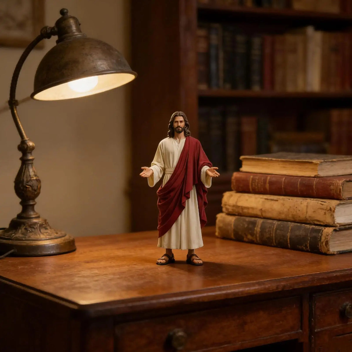 Jesus Christ Figure 10cm Christian Spiritual Decor Religious Sculpture Collectible Statue for Home Office Indoor Art Decoration Vue