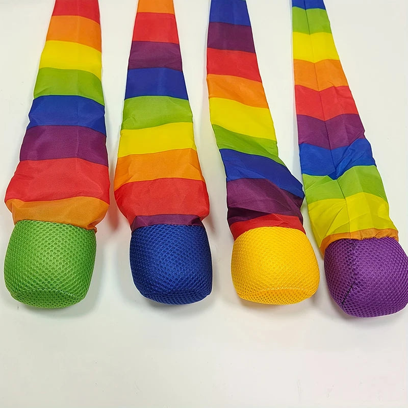 1-20PCS Rainbow Tail Throw Catch Ball Soft Colorful Playground Toy for Kids Adults School Training Gift Sports Durable Fun Vue