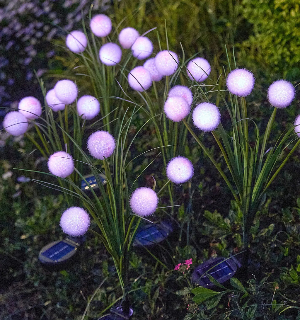 Solar Powered Ball Lights Garden Lawn Lights Flower Design Lawn Lighting Outdoor Decor Lamp Pathway Floral 5 LEDS Vue