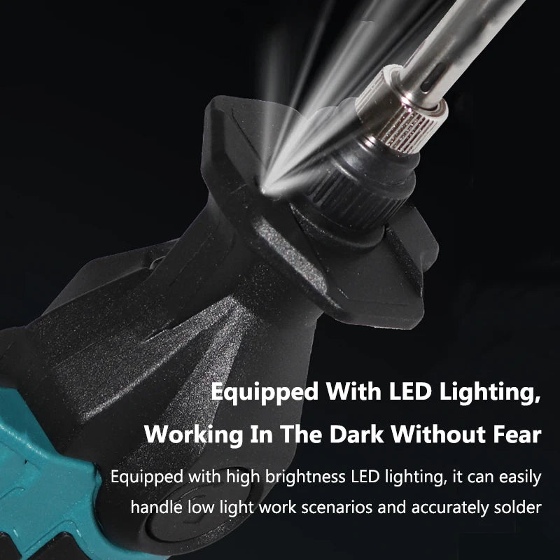 12V Lithium-Ion Electric Soldering Iron Adjustable Angle 0–90° Portable Constant-Temperature Solder Gun Welding Tools EU Plug Vue
