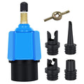 Paddle Board Valve Adapter Rubber Boat Canoe Kayak Pump Converter with 4 Nozzles Vue Blue China Mainland