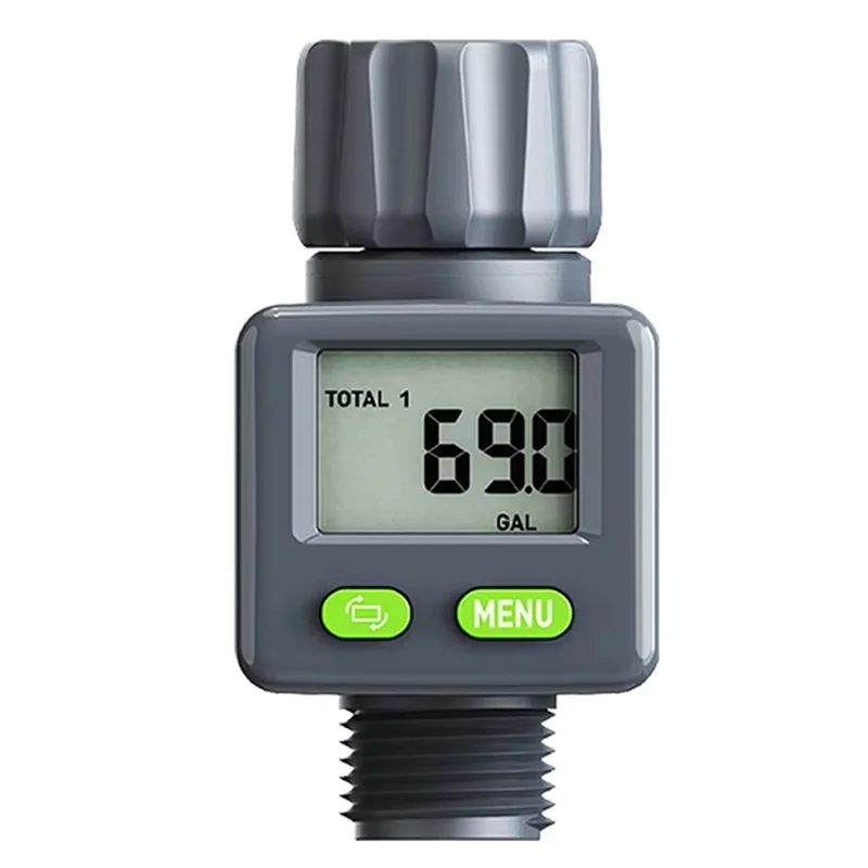 Water Flow Meter Measure Gallon/Liter Consumption&Flow Rate For Garden Hose Watering RV Water Tank Sprinklerabkw Vue