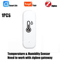 Zigbee3.0 Temperature Humidity Sensor Digital Thermo Hygrometer Indoor Monitor APP Remote Notification Smart Home Device Vue ZigBee