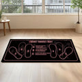 35x80cm Two-color Squat Mat Non-slip and Durable with Instructions Suitable for Home Gym Living Room and Bedroom Use Vue Pink
