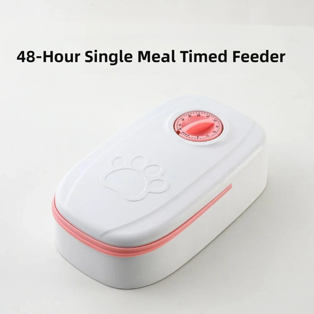 Pet Automatic Feeder Timed Quantification Separate Bowls for Dry Wet Feeding Easy to Clean Short-distance Travel Home Use Vue