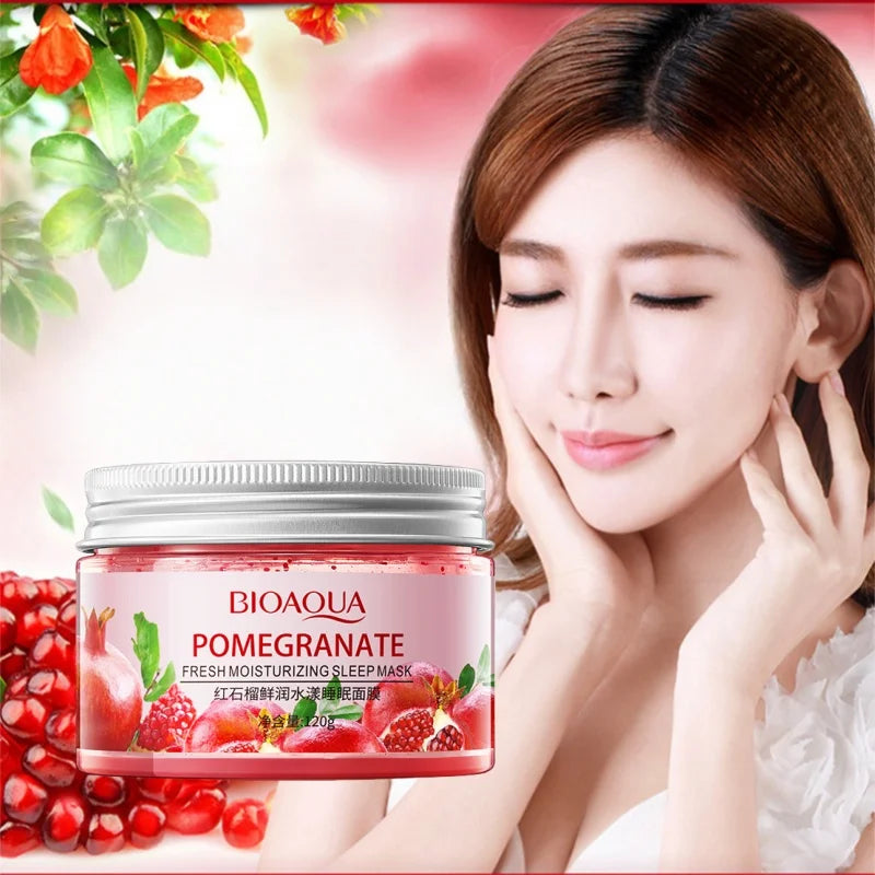 120g Pomegranate Fresh Moisturizing Sleeping Mask, Contains Pomegranate Fruit Extract, Moisturizes the Skin, Makes It Soft and Smooth, Provides Daily Skin Care Vue Default Title