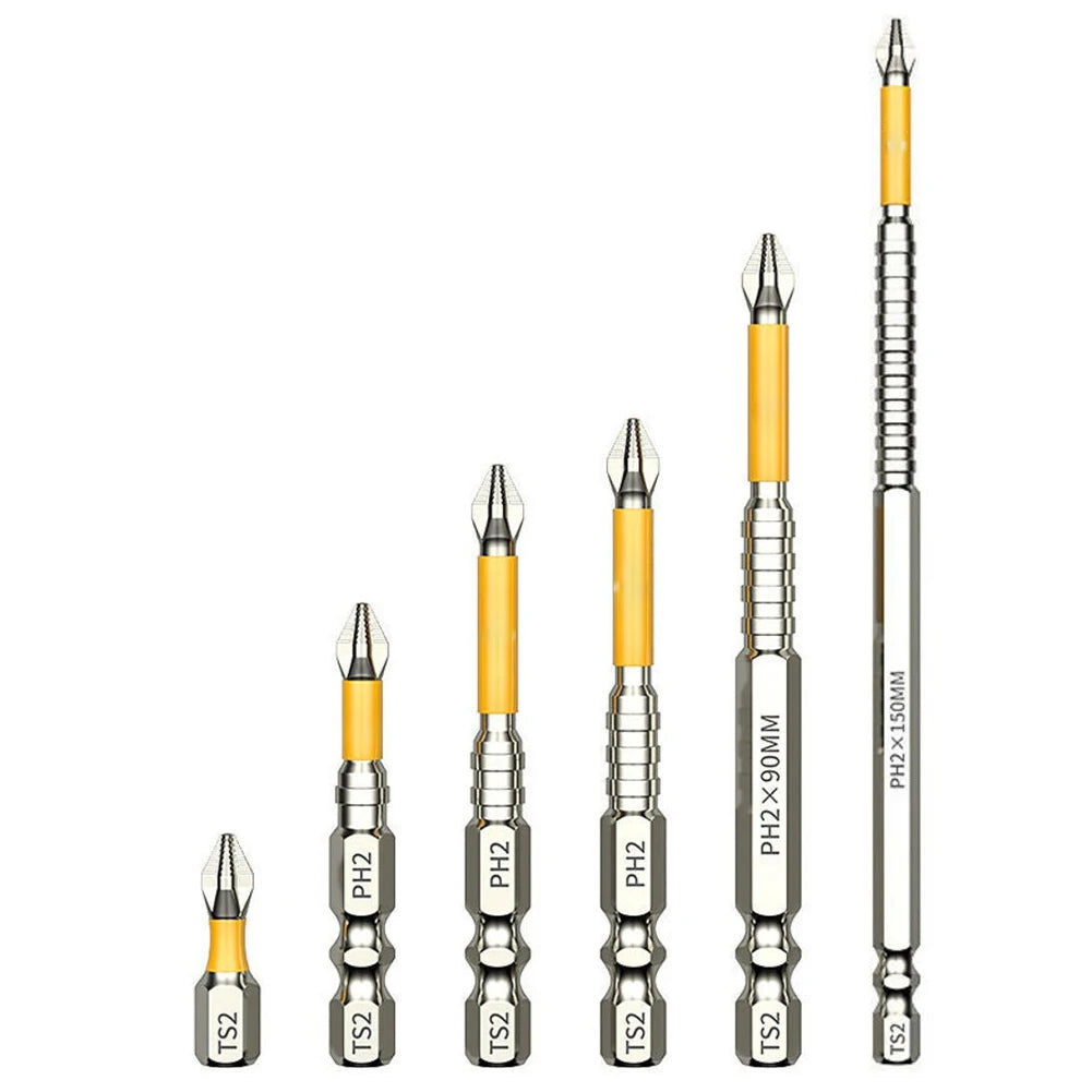 Magnetic PH2 Screwdriver Bits 1/4" Hex 25–150mm | 4/5pc Set Screwdriver Bit Set Vue