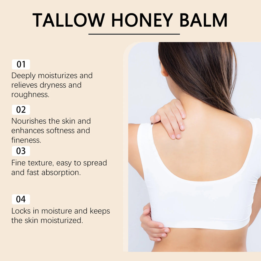 60ml Tallow Honey Balm Deep Moisturizing Beef Tallow Face Cream Body Lotion Anti Crack Face Cream Skin Care Vue