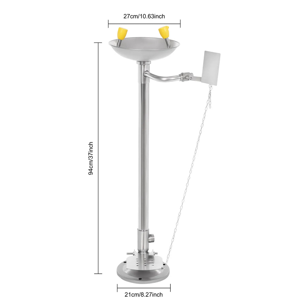 304 Stainless Steel Eyewash Station Foot Pedal – ANSI Compliant Emergency Eyewash Station Vue