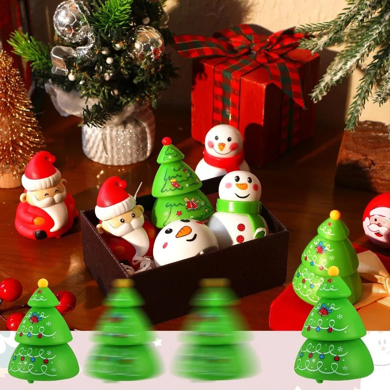Pull Back Christmas Toy Car Snowman and Christmas Tree Vehicle Interactive Fun Educational Toy Kindergarten Kids Holiday Gift Vue