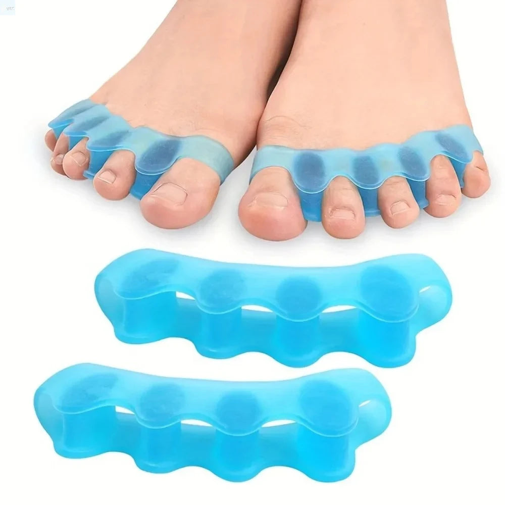 2 Soft Touch Silicone Toe Spacers Reusable Feet Vue