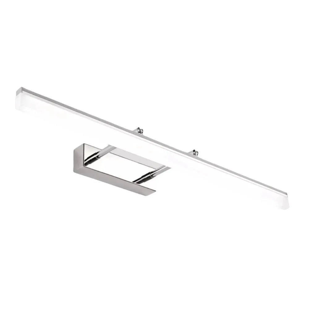 Electroplate 9W 40CM LED Wall Light Retractable No-Drill Makeup Mirror Light Waterproof Anti-fog Bathroom Mirror Lamp Washroom Vue Silver