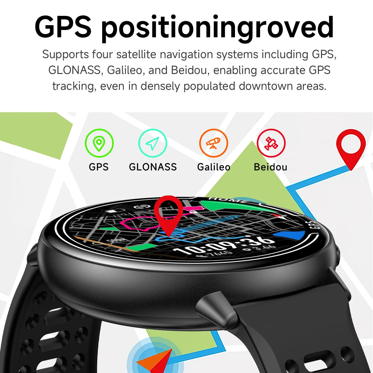 2025 Exquisite GPS Smart Watch Wireless BT Call Answer IP68 Waterproof Outdoor Sports Record Heart Rate Monitor for Men Women Vue