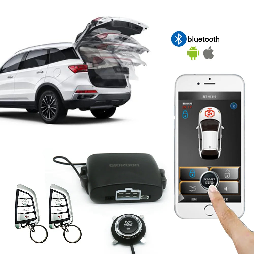 NEW Universal Car SmartPhone Control PKE Car Alarm System Passive Auto Central Locking Car Door Keyless Push Remote Button G6228 Vue Default Title