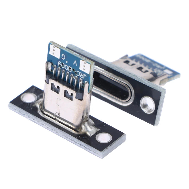 10pcs 3.1 Type-C 2Pin 4Pin Female Connector Jack Charging Port USB 3.1 Type C Socket With Screw fixing plate Type-C USB Jack Vue